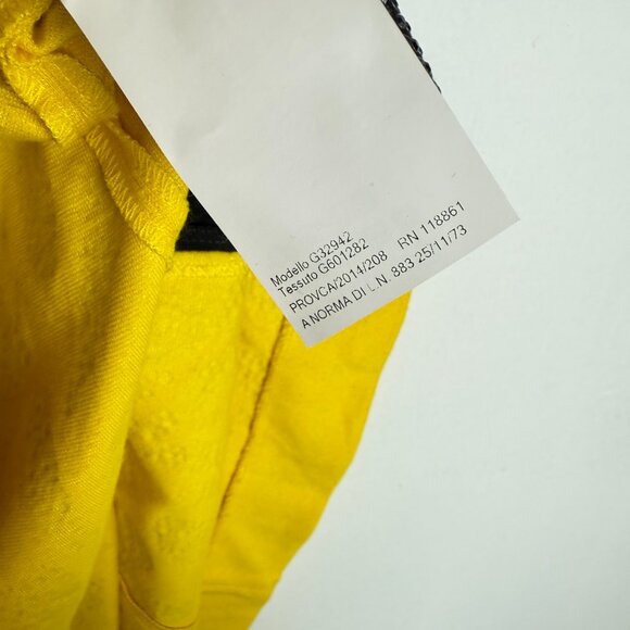 Versace Collection Yellow & Black Embellished Dress Short Sleeve Size 48 US 12 - Picture 9 of 16